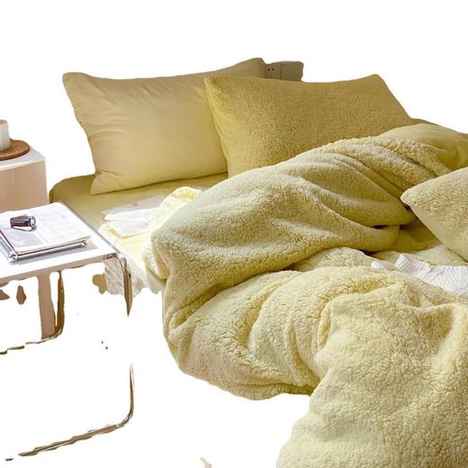 柔软体验感︱ins氛围加厚加密羊驼绒简约四件套冬保暖牛奶绒床品 商品图4