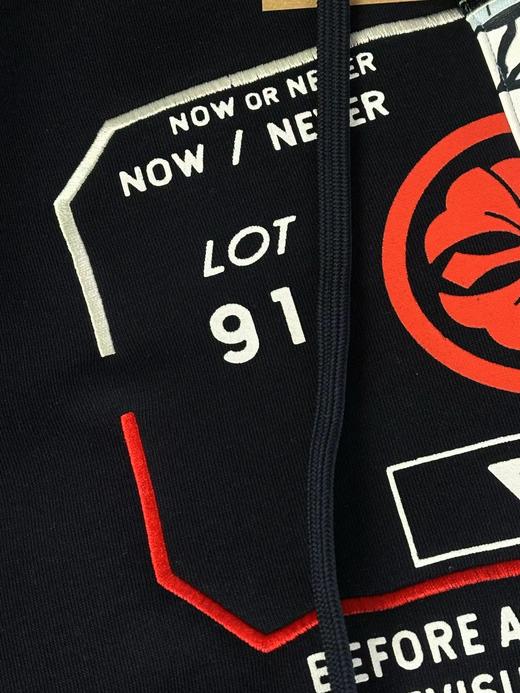 D121831冬季新款加绒加厚拼接连帽卫衣男女同款 商品图8