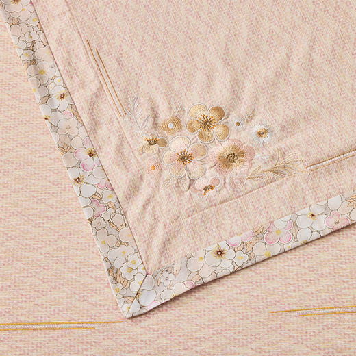 多喜爱 全棉磨绒床上用品四件套 青颜诗韵/秋日暖意hl 【新疆棉磨绒】【磨毛工艺】细腻软糯 花卉刺绣 宽边工艺 商品图4