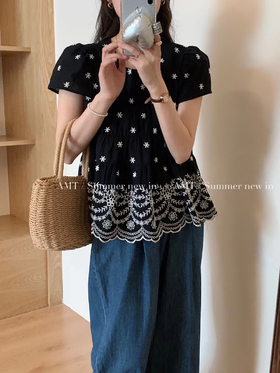 【直播专供款】ENJOY夏季天丝绣花小衫 152144142