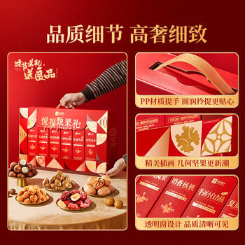 良品铺子坚果零食礼盒组合1546g混发零食大礼包年货节送礼团购送礼年货节 商品图4