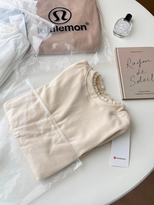 D121801秋冬叠穿爱好者一体绒花边蕾丝衫打底衫 商品图5