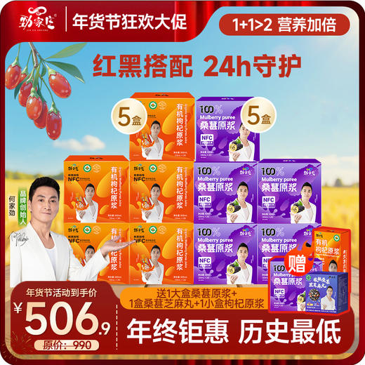 年货节  当季鲜货 头茬 红黑原浆组合 桑葚原浆+枸杞原浆 商品图3