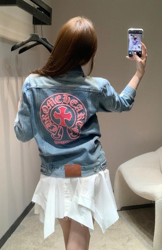 女款立体logo牛仔外套la009 商品图3
