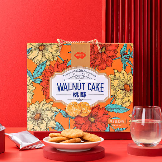 福事多 桃酥礼盒 820g/箱 香而不腻，满口酥脆；精美礼盒包装 商品图1