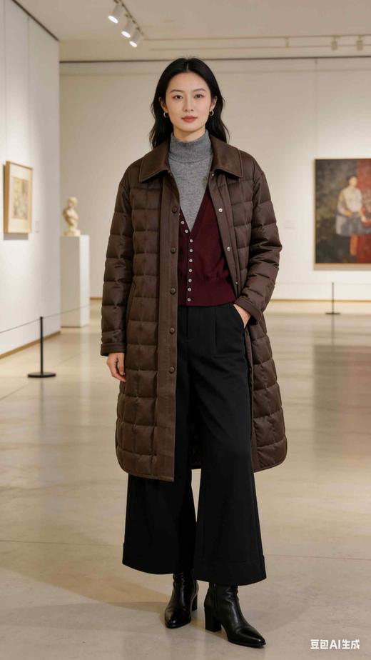 58038G衬衫领长款鹅绒服 商品图3