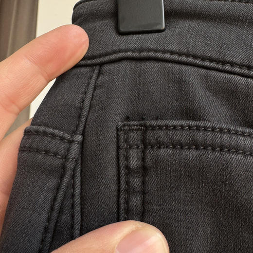 MO&CO复合水貂绒阔腿裤牛仔裤1216 商品图9