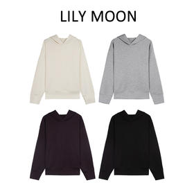 LILY MOON砂洗空气层连帽卫衣