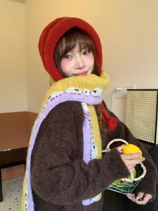 <曾小咸推荐> 韩版ins绵羊提花围巾 日常价89/件  商品图1