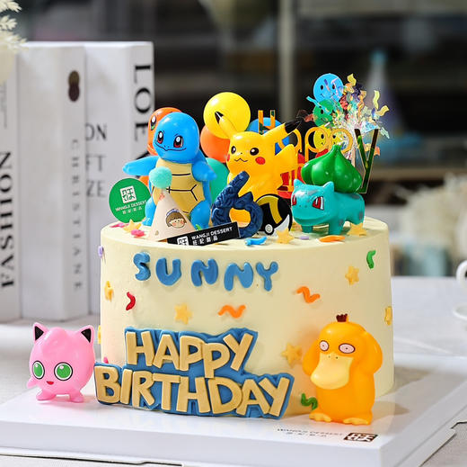 【奶龙蛋糕]~新鲜芒果夹心戚风蛋糕，有进口动物淡奶油和混合乳脂奶油可选 商品图0