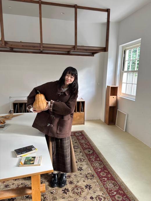 nothe Case布然/NC253209/「焦糖彩圈」手工编织纽扣大衣 商品图2