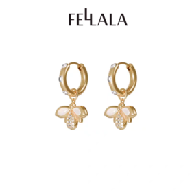 2楼Fellala/翡拉拉「简奢时尚5.0」系列小蜜蜂耳环货号925431105吊牌价799现价719