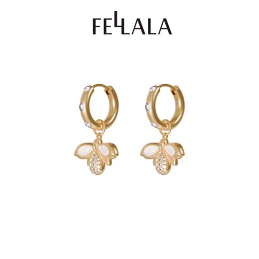2楼Fellala/翡拉拉「简奢时尚5.0」系列小蜜蜂耳环货号925431105吊牌价799现价719 商品图0
