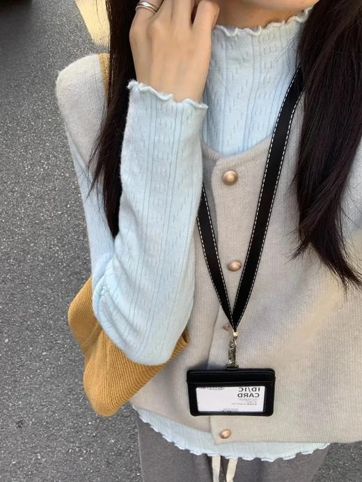 <曾小咸推荐> 半高领木耳边水貂绒针织衫 日常129/件 活动价69.99！！【预售款，预计3-15天发货】 商品图6