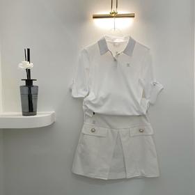 FL家女士高腰珍珠釦A字裙来了W821710-43