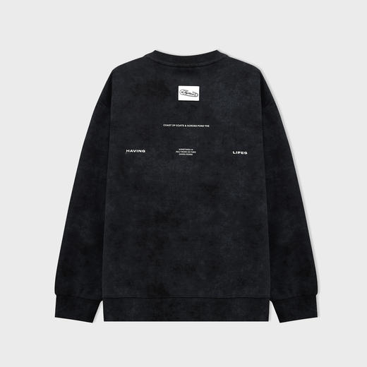 【断码清仓】HX 冬季圆领卫衣脏脏灰印花S106540052103 商品图1