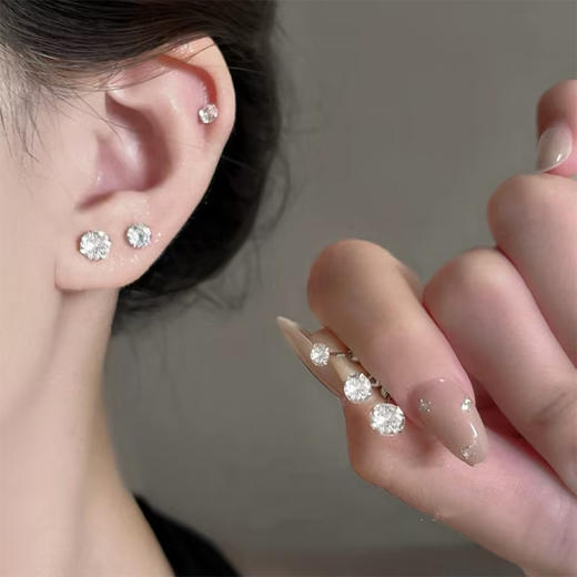 简约精致时尚气质耳环S925耳环(5MM)纪念日百货门店同款163800678 商品图2