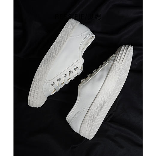 BESSIEIE百搭透气饼干鞋休闲舒适小白鞋 商品图4