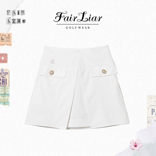 FL家女士高腰珍珠釦A字裙来了W821710-43 商品图2