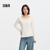 森马内衣女春季舒适纯色打底衫通勤百搭发热圆领上衣可内搭可外穿 商品缩略图1