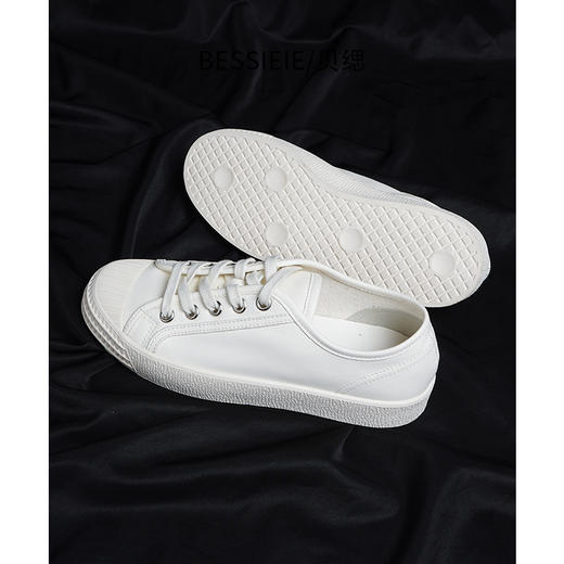 BESSIEIE百搭透气饼干鞋休闲舒适小白鞋 商品图2
