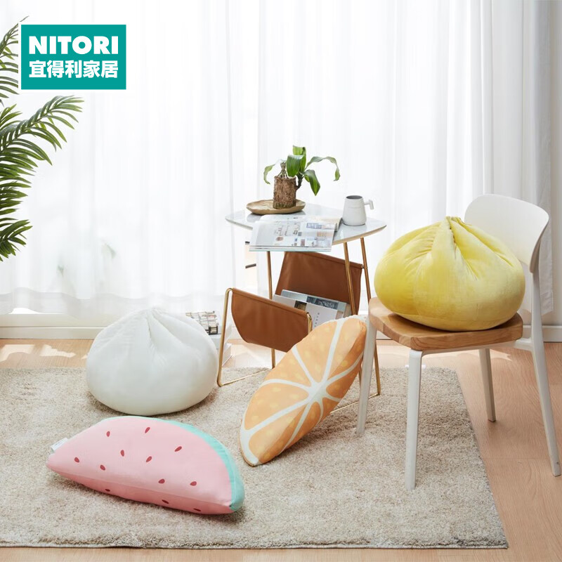 舒柔抱枕靠枕毛绒靠垫沙发抱枕包子香蕉饺子铜锣烧