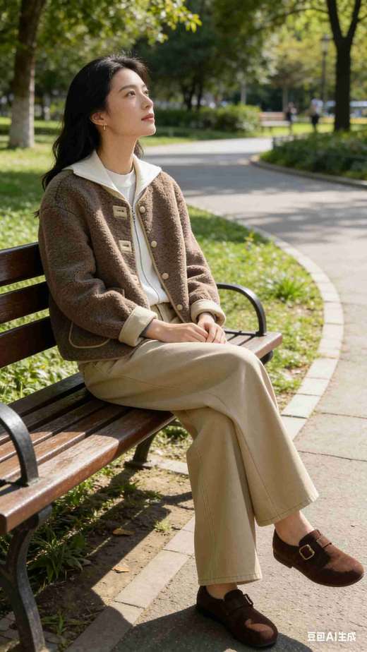 福利款  588199冬圈圈毛PU里，厚棉服，均码一个号，宽松版型，120斤以内均可穿着 商品图4