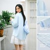 森马长袖衬衫女春中长款仿麻肌理oversize蕾丝2026新款松弛感衬衣 商品缩略图2