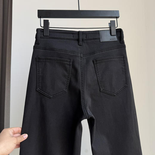 MO&CO复合水貂绒阔腿裤牛仔裤1216 商品图5