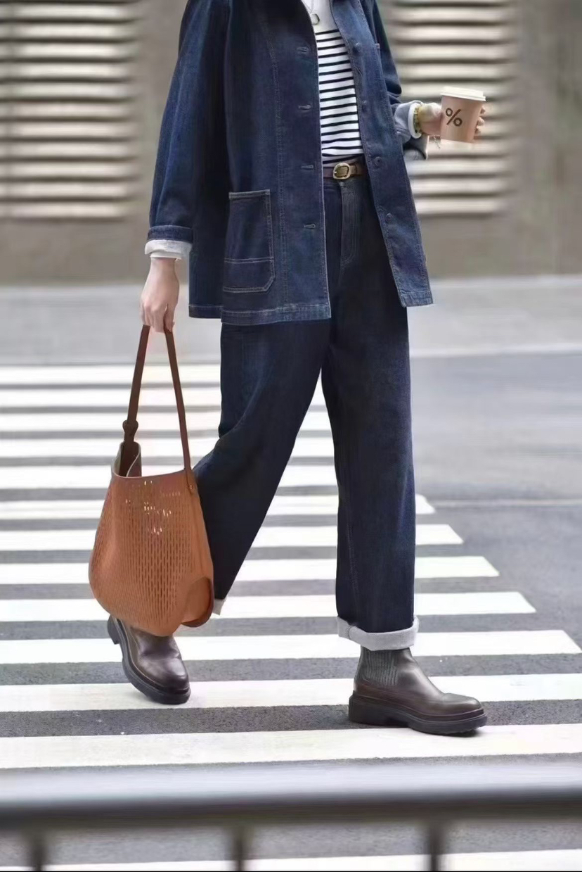 1218-11 渠道货 小禾 加绒牛仔阔腿裤 显瘦亲肤保暖 我穿29码 28码只有两件