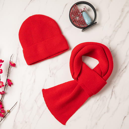 ELSYALN艾丝雅兰 A-ZH2038 佳品帽子围巾两件套 商品图0