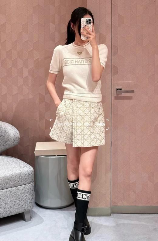 女款羊绒纱线提花短袖针织衫ba010 商品图2