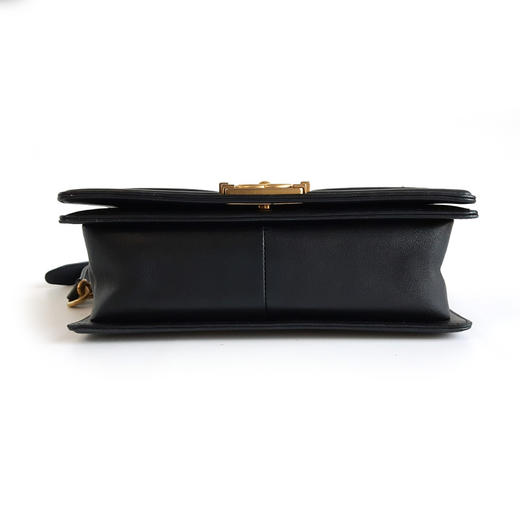 【95新】CHANEL香奈儿LeboyA67086 Y09939 94305中号黑金牛皮Leboy链条包单肩斜挎包女士 121225AK07 商品图5