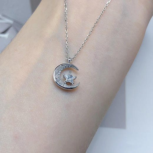 星月设计款925纯银系列项链纪念日百货门店同款160646644 商品图4