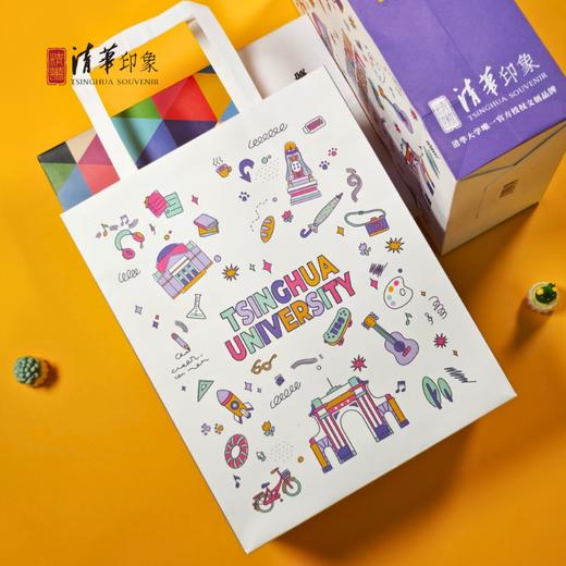 清华文创手绘图案纸袋 商品图0