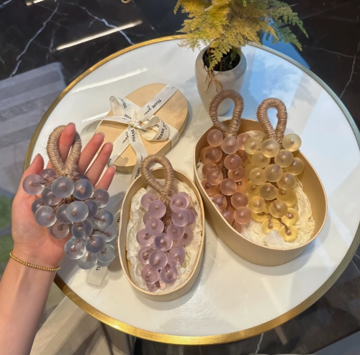 【1800积分+0.1元】水晶葡萄整串手工香皂洗澡洗手持久留香