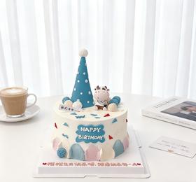 生肖玩偶生日帽(可改女宝配色)卡通蛋糕-低糖处理无添加