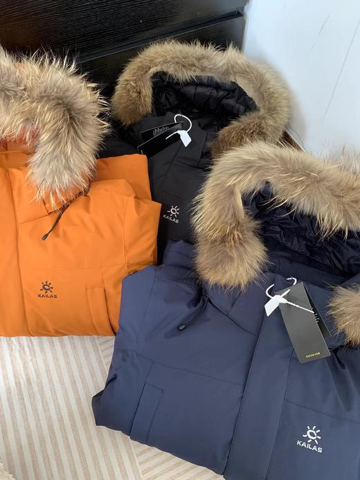 D121802加厚户外工装派克羽绒服中长款情侣款大毛领羽绒服 商品图12