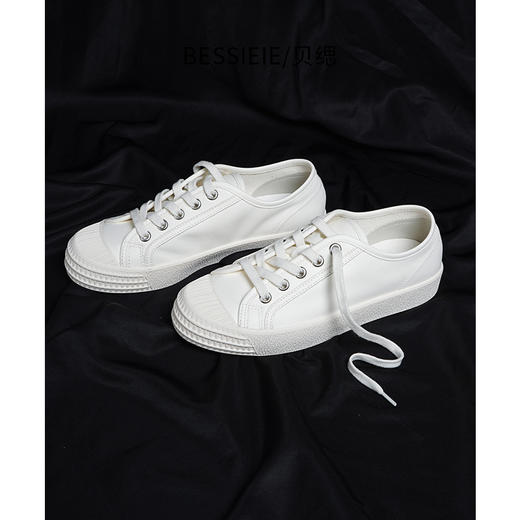 BESSIEIE百搭透气饼干鞋休闲舒适小白鞋 商品图0