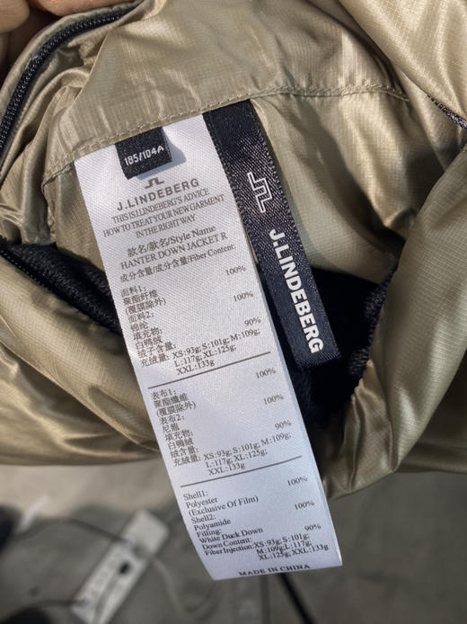 全新外贸渠道林德伯格男士羽绒服M码175码特价只要499元 商品图9
