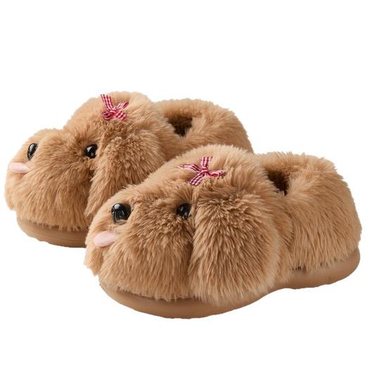 可爱少女心调皮小狗棉拖鞋女秋冬季外穿居家加绒棉鞋 商品图4