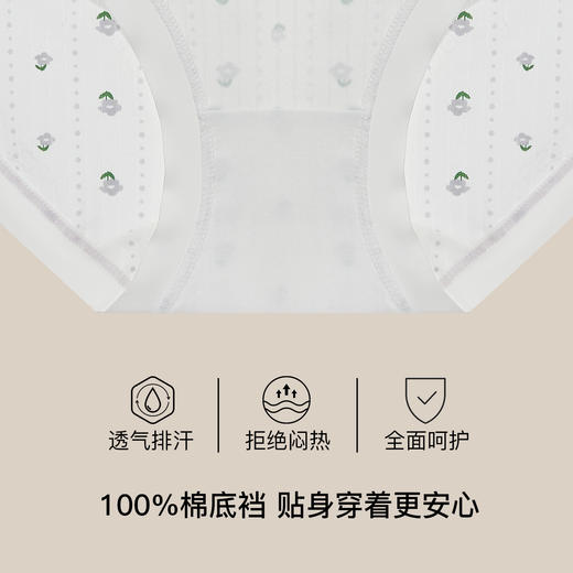 【满3条/29元】（中版）【秀黛】女精选棉质印花平角裤女士内裤【1条】W7339003T【门店同款】【内裤非质量问题不退换】 商品图2