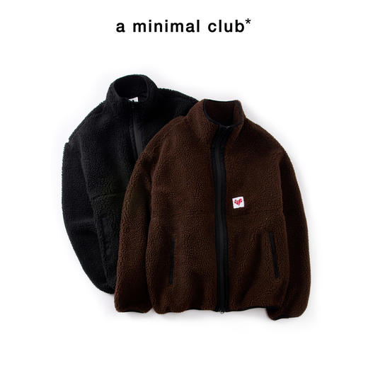 a minimal club复古仿羊羔绒立领夹克内里趣味印花轻暖冬AM5BTJ02 商品图0