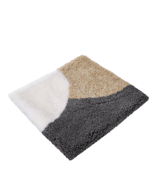 【澳洲品牌】EVERAU  温暖片影羊皮毛一体拼色抱枕套EAZ073 商品图1