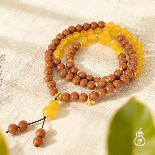 「戚龙珠」灵珠富桂双全系列合香珠 ， 改良南宋《新纂香谱》桂香方，与黄玛瑙搭配 商品图0