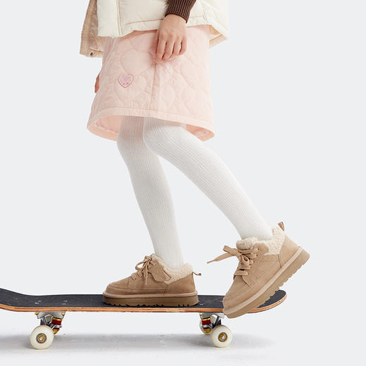 英氏男女童保暖加厚运动雪地靴冬季加绒防滑魔术贴绑带雪地靴YHZL2542702 商品图2