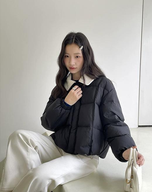 老米优品🎈复古巴恩风《灯芯绒翻领面包羽绒服》小个子友好！灯芯绒翻领解锁冬日氛围感！50%白鸭绒，丝绵羽绒服！韩里韩气，柔软百搭~~ 商品图1