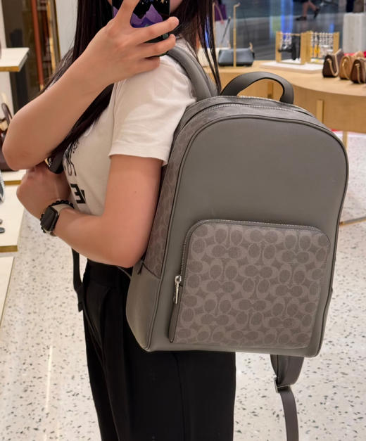 COACH 双肩包男  CCB92-YLT-F 灰色老花. 商品图1