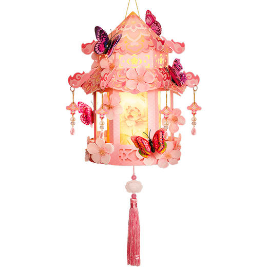 【大人小孩都能玩的新年花灯】新年元宵节中秋手工纸灯笼 新款儿童手提花灯宫灯玩具 商品图4