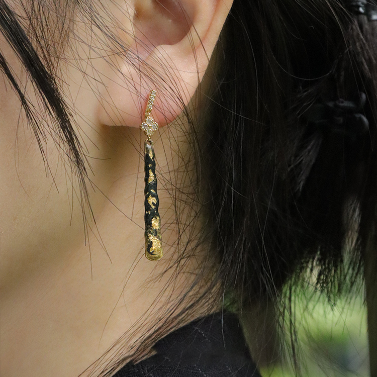 【青玉案】新中式复古纯银耳钉（纯手工艺品，无证书）